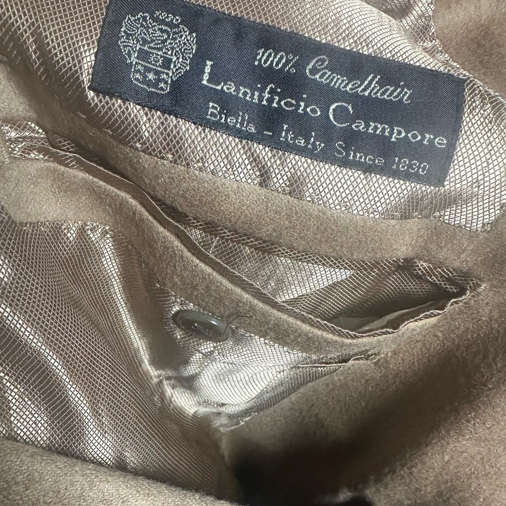 Lanificio Canpore Italian Tan Brown Men's Blazer Camel Hair 42 - Picture 7 of 9
